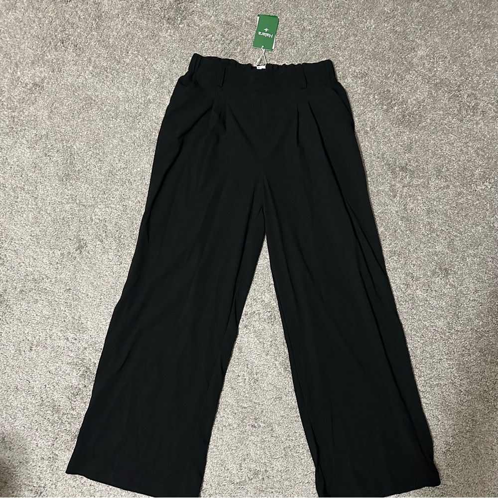 NWT HALARA Black Wide Leg Women's Pants, size medium